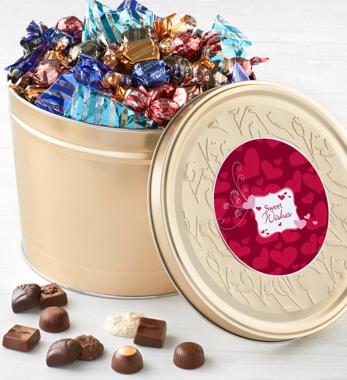 Harry London 5LB Valentine Chocolate Tin| SimplyChocolate.com